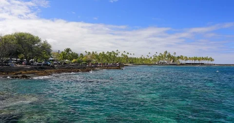 Two Step snorkeling Reef, Honaunau Bay,Big Island, Hawaii,usa 库存影片 120884317