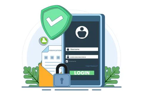 Two-step verification concept, OTP, Authentication password. 스톡 일러스트
