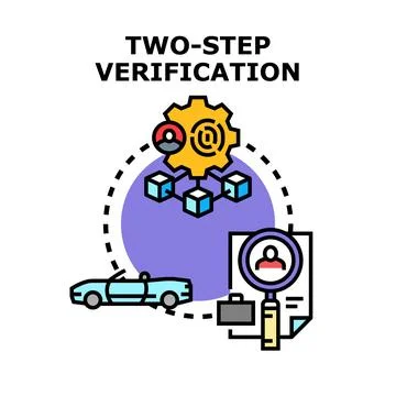 Two step verification for digital account security Stock Illustration