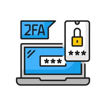 Two steps authentication, computer verification Stock Illustration