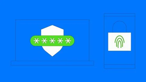 Two steps authentication illustration Stock Illustration