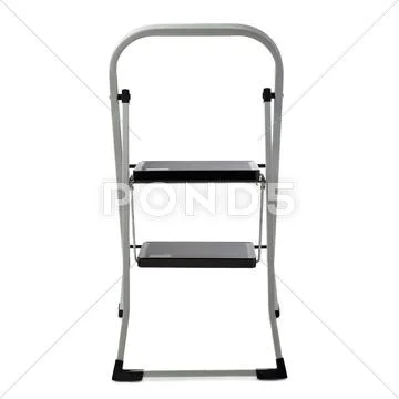 Two steps ladder over isolated white background Stock Photos
