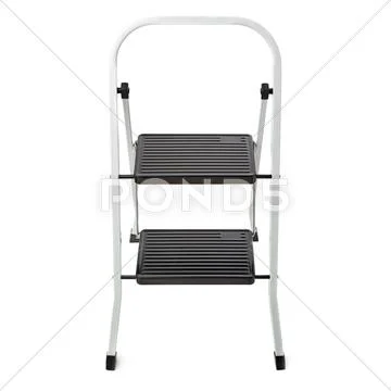 Two steps ladder over isolated white background Stock Photos