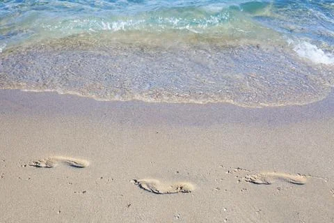 Two Steps in Sand Stock Photos