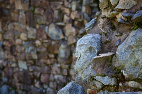 Two stone walls softer back Stock Photos
