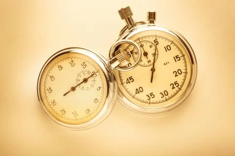 Two stopwatches Stock Photos