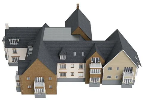 Two storey cottage, top view イラスト素材