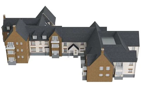 Two storey cottage, top view Stock-Illustration