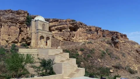 The two-storey Mausoleum-mosque of Diri Baba Stock-Footage 316880971