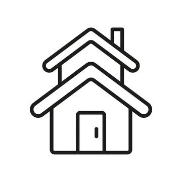 Two story house icon vector design templates simple and modern Stock Illustration
