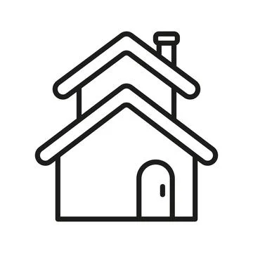 Two story house icon vector design templates simple and modern Stock Illustration