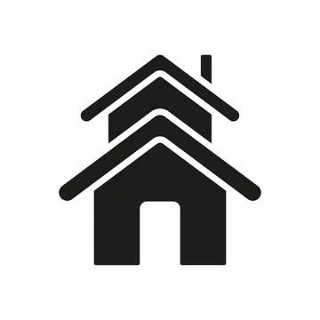 Two story house icon vector design templates simple and modern Stock Illustration