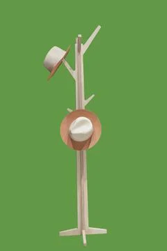 Two straw hats. Stock Photos