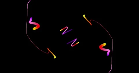 Two streams of colored liquids are rapidly moving towards each other. Stock-Footage 326357665