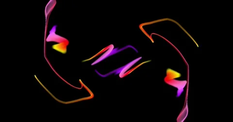 Two streams of colored liquids are rapidly moving towards each other. Stock Footage 326357761