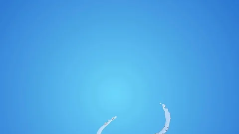 Two streams of water in the air Stock Footage 75950876