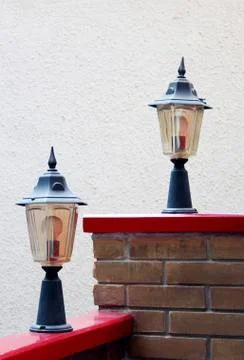 Two streetlights Stock Photos