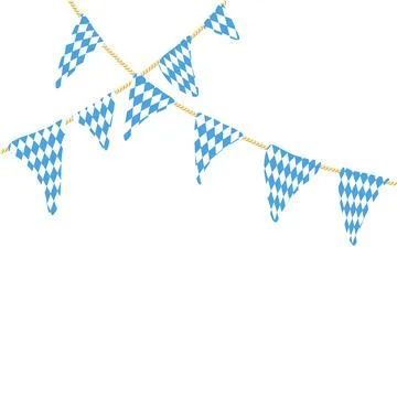 Two string with oktoberfest flags Stock Illustration