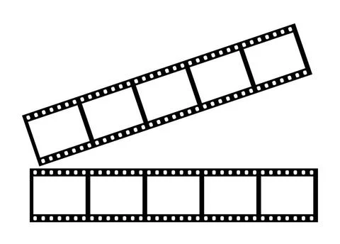 Two stripes of five frames of 35 mm film strip Close up two stripes of fiv... Stock Photos