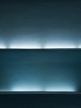 Two strips with bottom cold cornice lighting, background. Stock Photos