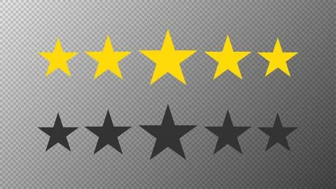 Two strokes five stars customer product rating review flat icon for apps and  Stock Illustration