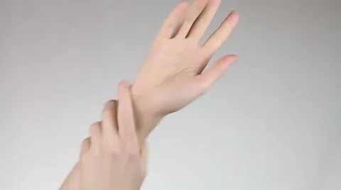Two stroking hands and arms. Stock Footage 60405617
