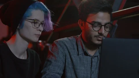 Two Students Coding Stock Footage 105291562
