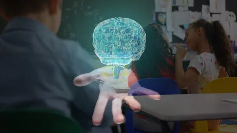 Two students sharing secret in classroom... | Stock Video | Pond5