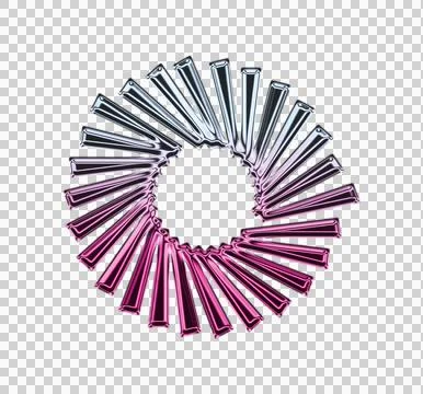 Two stylized hands with arms crossed in gradient purple and pink transparent Stock Illustration