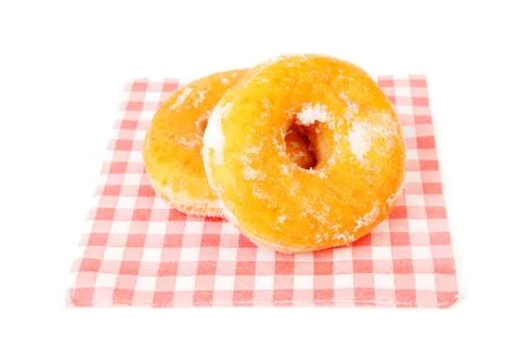 Two sugared delicious donuts Foto stock