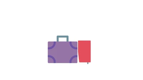 Two suitcases are displayed against a black background, highlighting their .. 库存影片 332905191