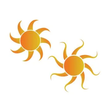 Two sun icons Stock Illustration