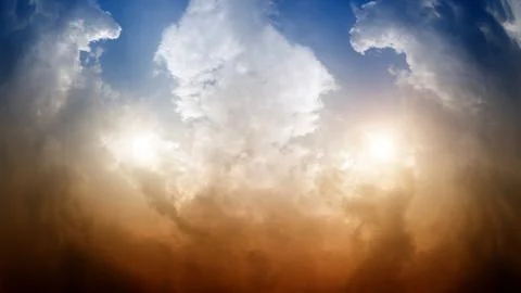 Two suns Illustrazione stock