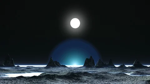 Two Suns in the Sky Alien Planet Stock Footage 89279370