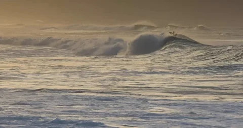 Two surfers one wave 库存影片 95505049