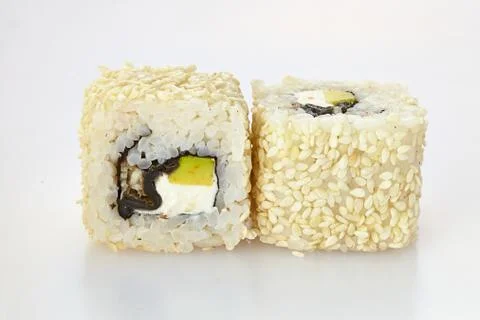 Two sushi on a white background Stock Photos