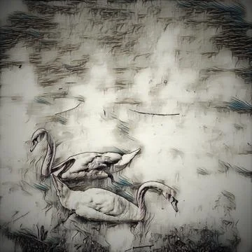 Two swans Stock Photos