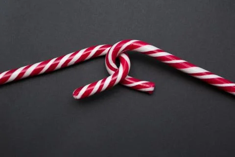 Two Sweet Candy Canes Stock Photos