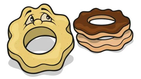 Two Sweet Cookies Stock Illustration