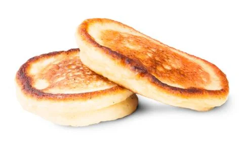 Two sweet pancakes Stock Photos