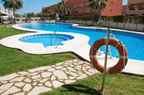 Two swimming pools Stock Photos