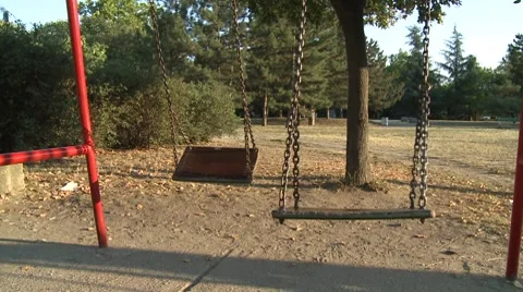 Two swings alone Stock Footage 8693278