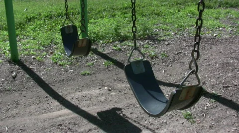 Two Swings in Park Stock Footage 151848