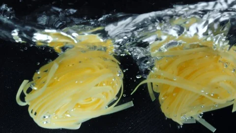 Two swirling pasta Stock Footage 118132933
