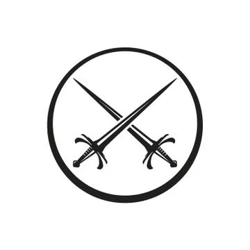 Two swords icon Illustrazione stock