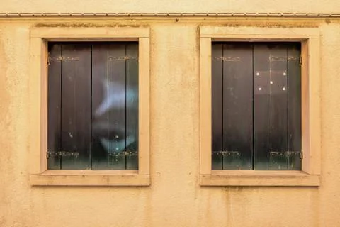 Two symmetric windows Stock Photos