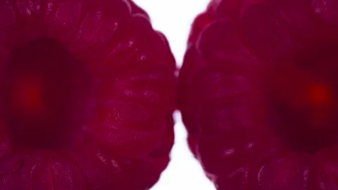Two Synchronously Compressed Raspberry HD Stock-Footage 346542417