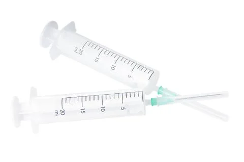 Two syringe with needles Stock Photos