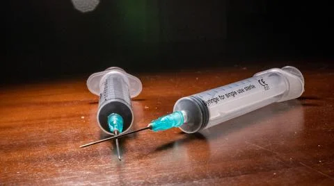 Two syringes ready for vaccination Stock Photos
