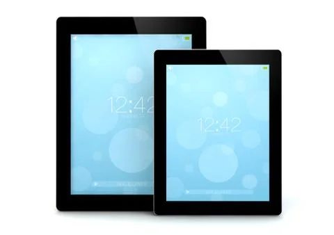 Two tablet Stock Illustration